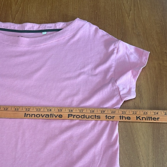 Boden Super Soft Short Sleeve T-Shirt, Boat Neckline, Dusty Rose, Size 12 - Picture 8 of 13